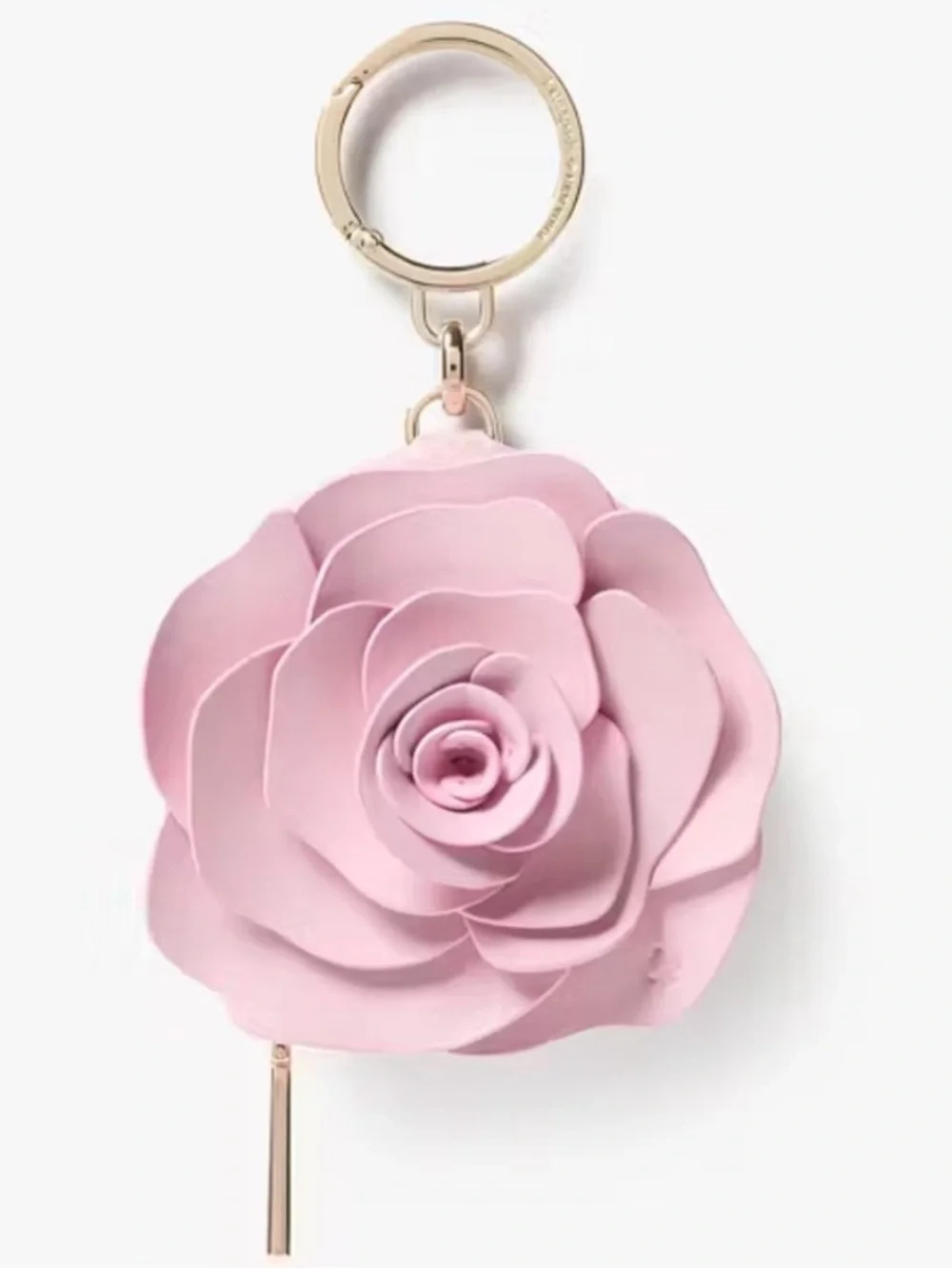 New kate spade Pale Pink Floral Key & Card Holder with Gold Hardware